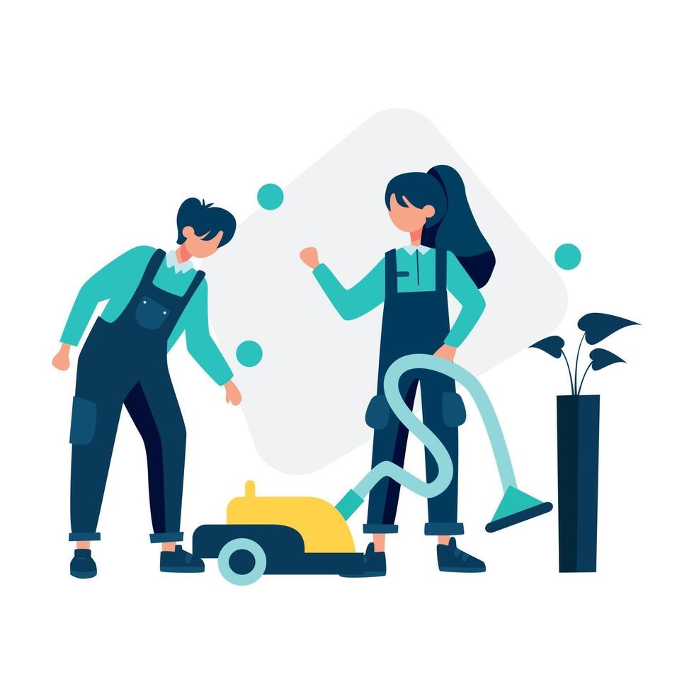 Professional cleaning illustration